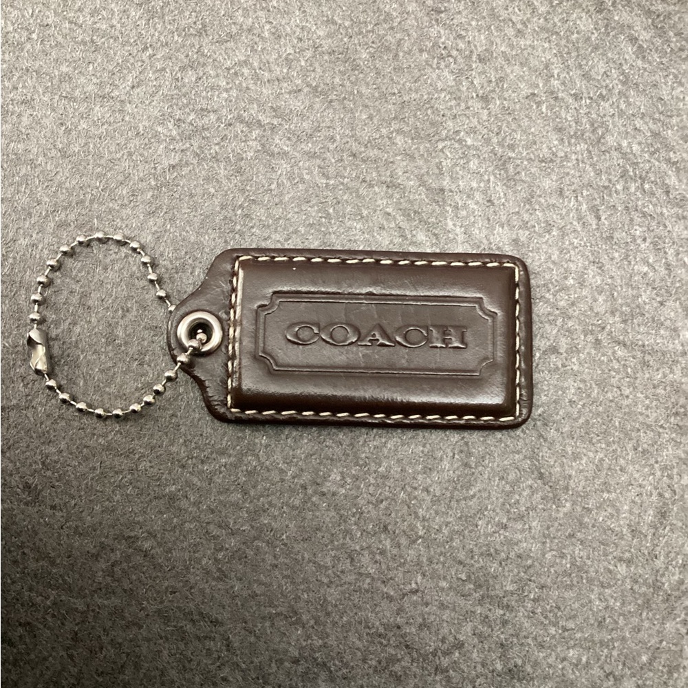 Coach Brown Leather Keychain 2.5” or Purse Charm 3013 - Picture 1 of 3